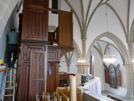 Sanierung der "Lötzerich" Orgel in St. Crescentius (Foto: Karl-Franz Thiede)